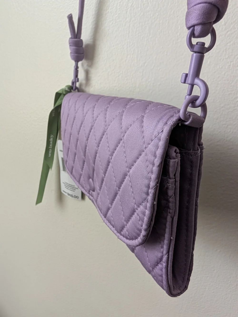 Vera Bradley Wildwood Wallet Crossbody Bag Purple Rhapsody Quilted Cotton NWT